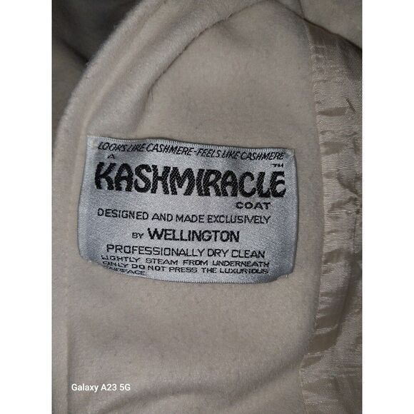 Kashmiracle Long Coat Womens M Ivory Faux Cashmere Jacket USA - Picture 7 of 7